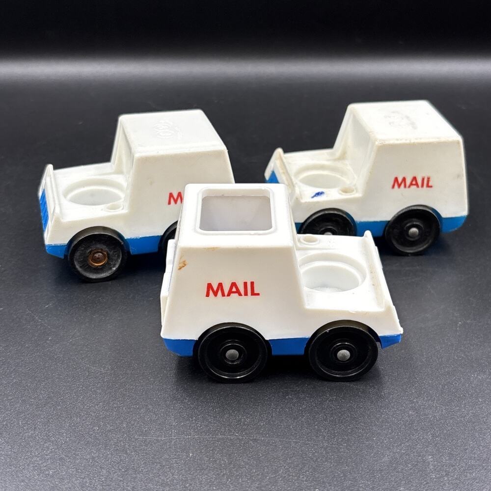 Lot of 3 Vintage Fisher-Price Little People Mail Truck from 1986